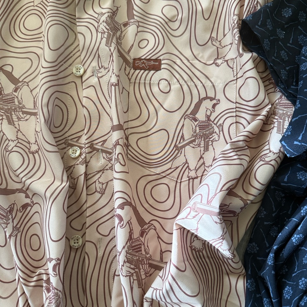 Etro Pink and Black Patterned Dress Shirts - Picture 2 of 7
